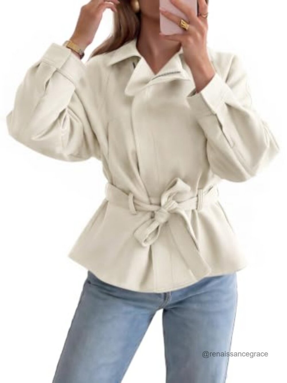 Faux Suede Cropped Moto Jacket Zip Up Belted Biker Casual Fall Layer